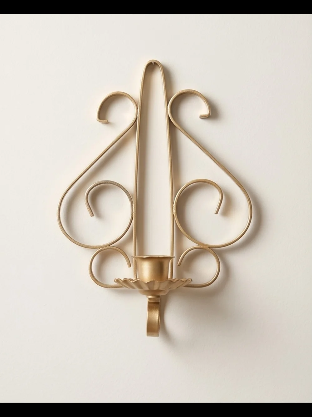 Gold Metal Wall Candle Sconces